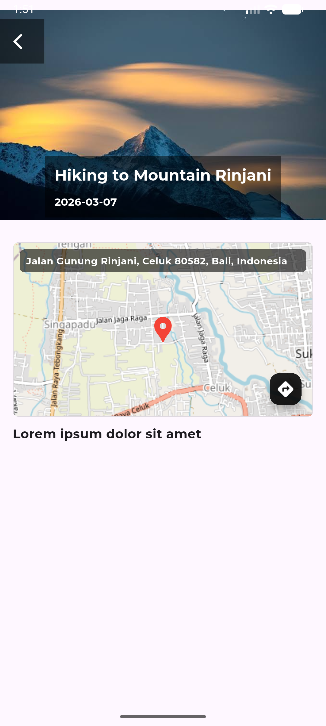 My Event screen 7
