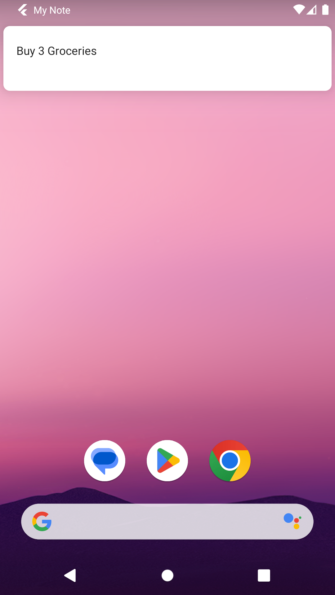 My Note screen 7