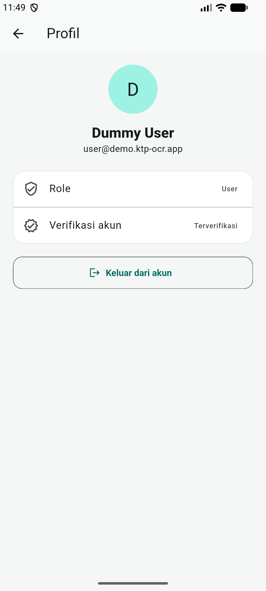 KTP onboarding mobile profile