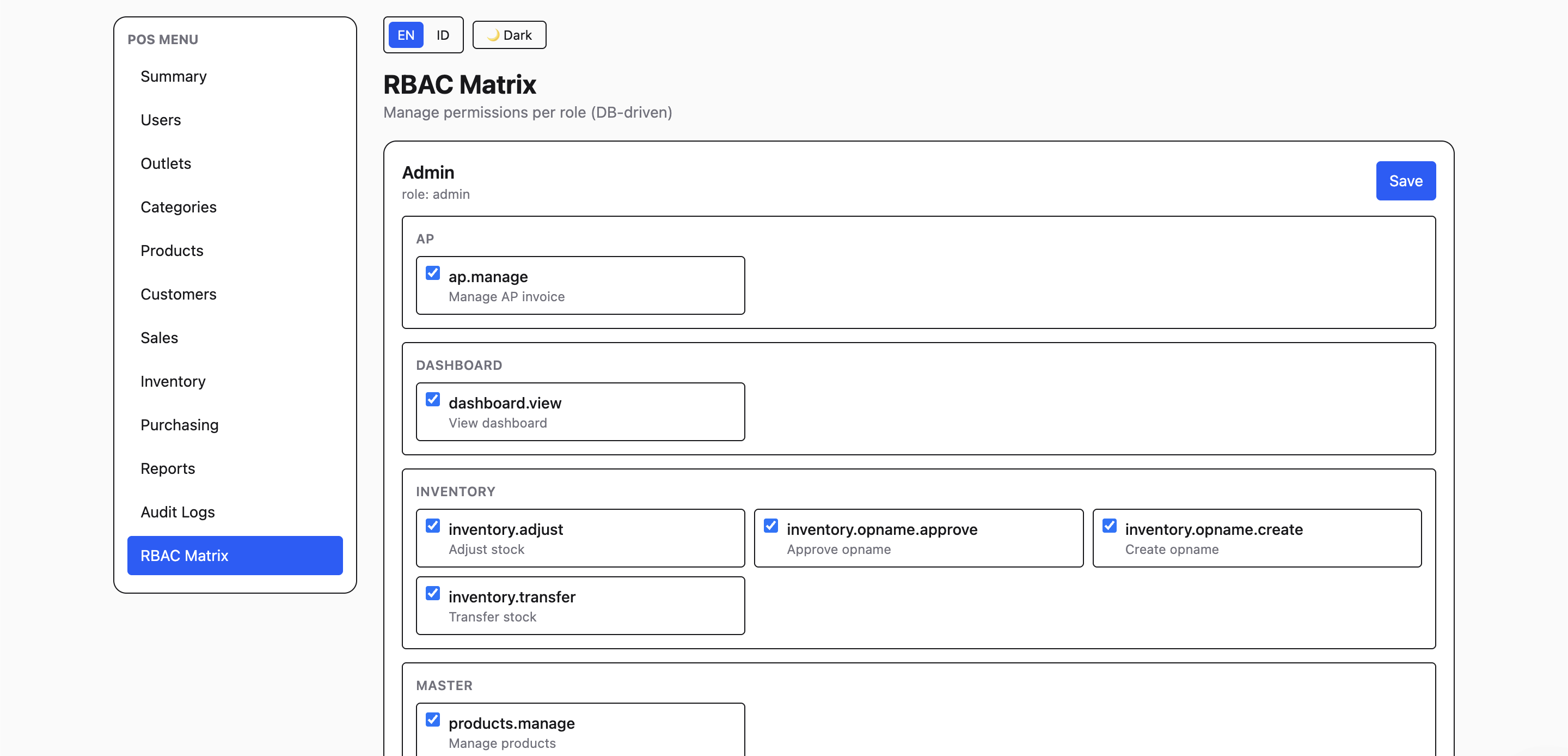 POS RBAC